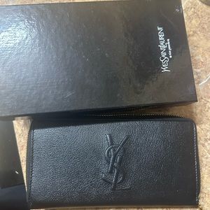 BRAND NEW YSL BLACK LEATHER WALLET